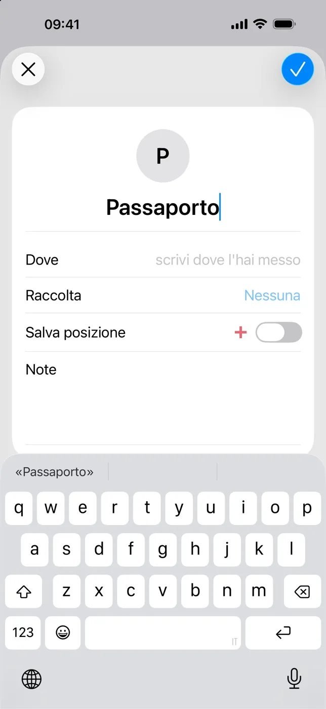 Nuovo oggetto: Passaporto